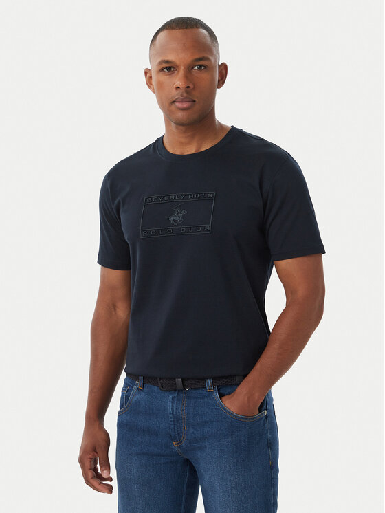 Beverly Hills Polo Club Beverly Hills Polo Club T-Shirt P-FW26M-TS1536 Σκούρο μπλε Regular Fit