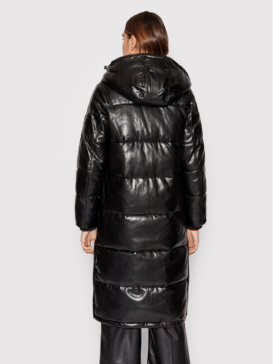 DKNY DKNY Kurtka z imitacji skóry DL1MPH53 Czarny Regular Fit