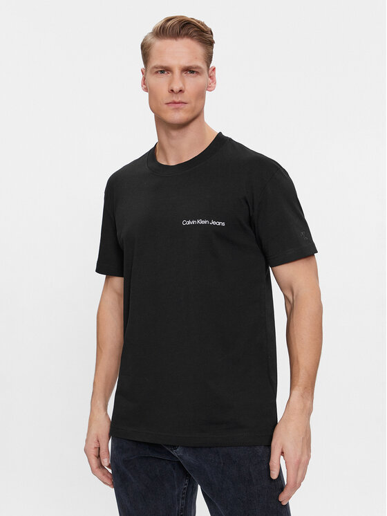Calvin Klein Regular Schwarz Fit Institutional J30J324671 Jeans T-Shirt
