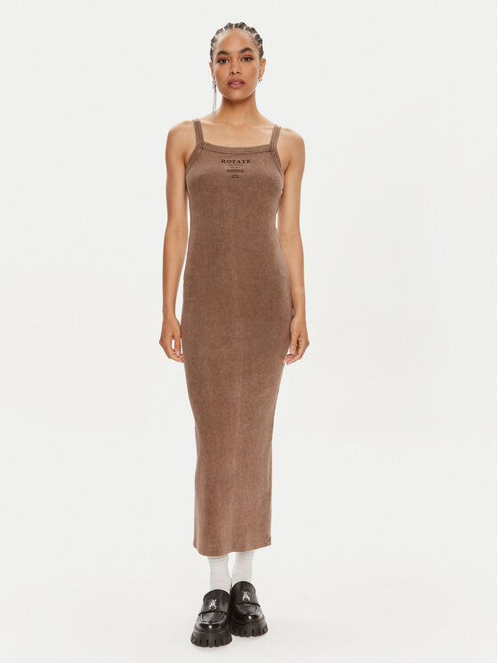 ROTATE ROTATE Vasarinė suknelė Vigdis 1124431705 Ruda Slim Fit