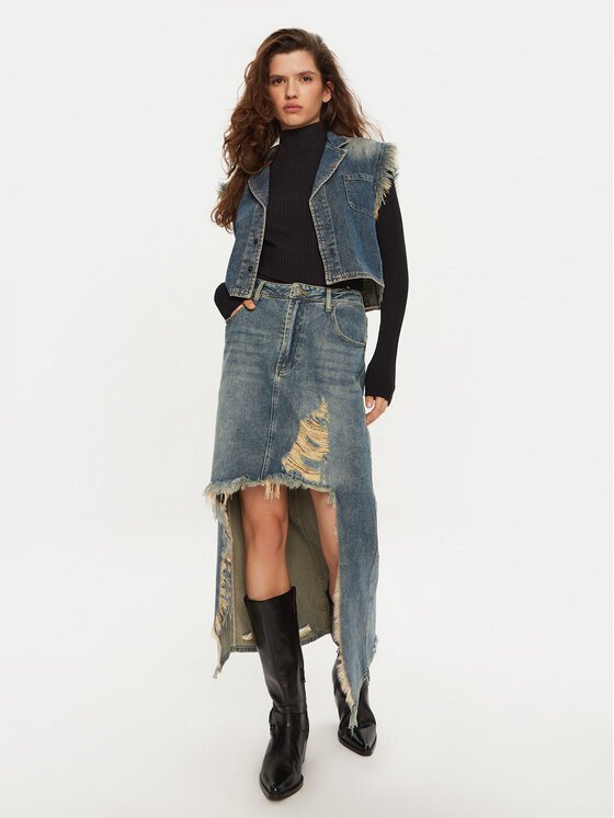 One Teaspoon One Teaspoon Jeans suknja 26580 Plava Regular Fit