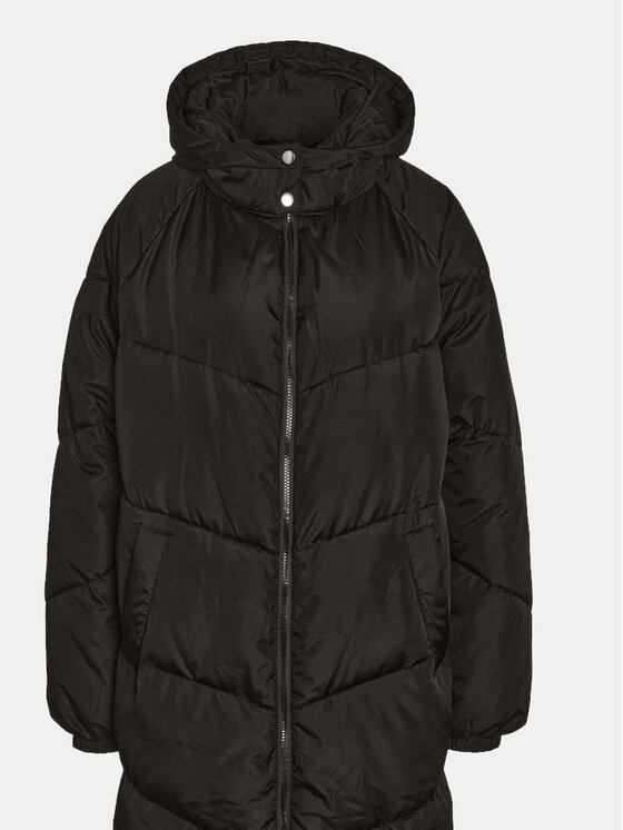 Noisy May Noisy May Pūkinė striukė Flora 27030502 Juoda Regular Fit