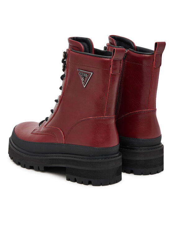 Guess Guess Škornji FLFB2D LEA10 Bordo rdeča