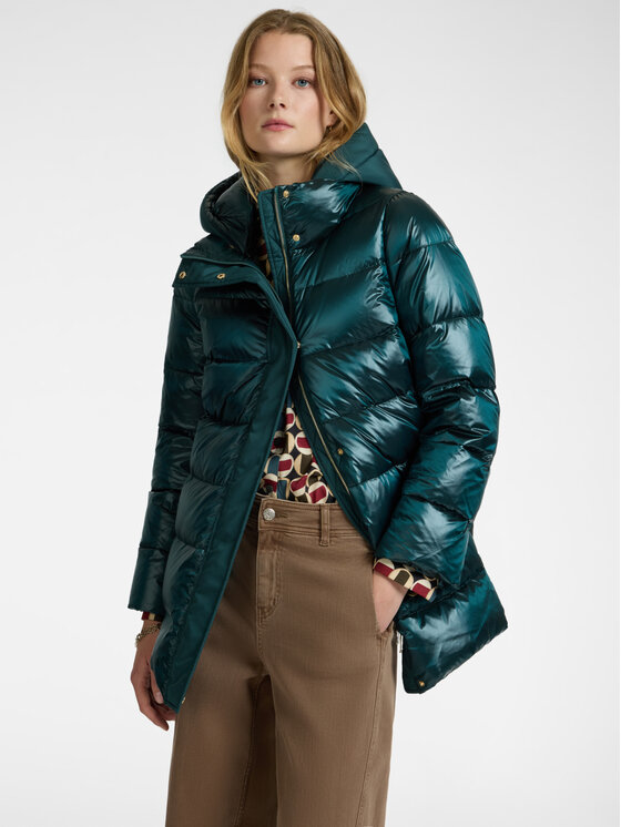 Elena Mirò Elena Mirò Giubbotto piumino F887P000125N035 Verde A-Line Fit