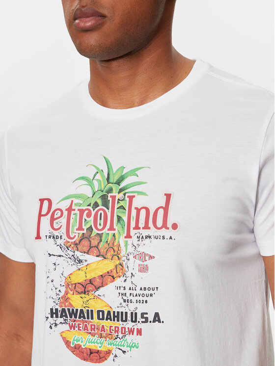 Petrol Industries Petrol Industries T-Shirt M-1040-TSR660 Biały Regular Fit