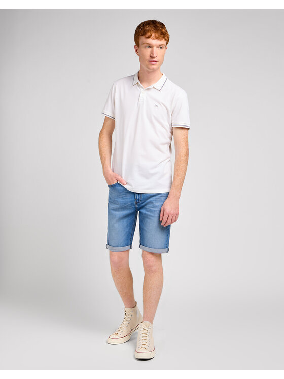 Lee Lee T-Shirt PIQUE POLO Biały Regular Fit