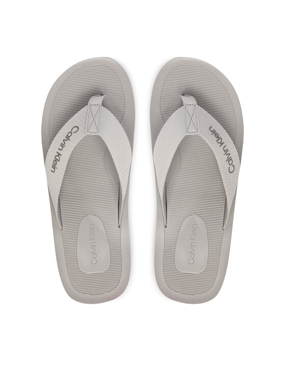 Calvin Klein Calvin Klein Šlepetės per pirštą Logo Webbing Strap HM0HM02106 Pilka