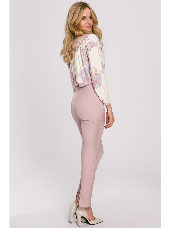 Makover Makover Pantaloni da donna K093 Rosa Regular Fit