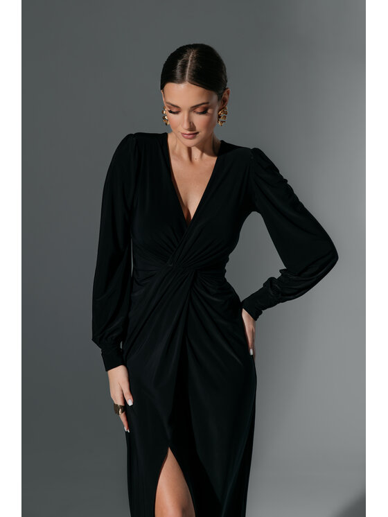 Aurora Aurora Sukienka wieczorowa Simone Czarny Feminine Fit