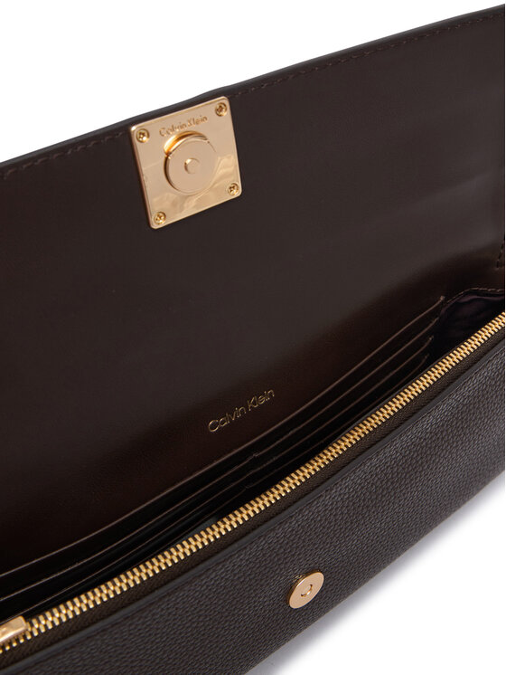 Calvin Klein Calvin Klein Rankinė Emblem Hw Pebble Clutch LV04F3740G Ruda