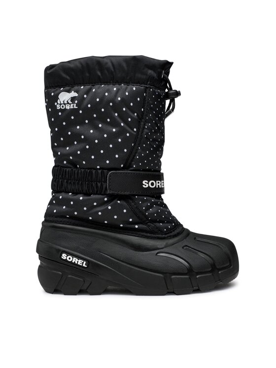 Sorel Čizme Za Snijeg Youth Flurry Print NY3503-010 Crna