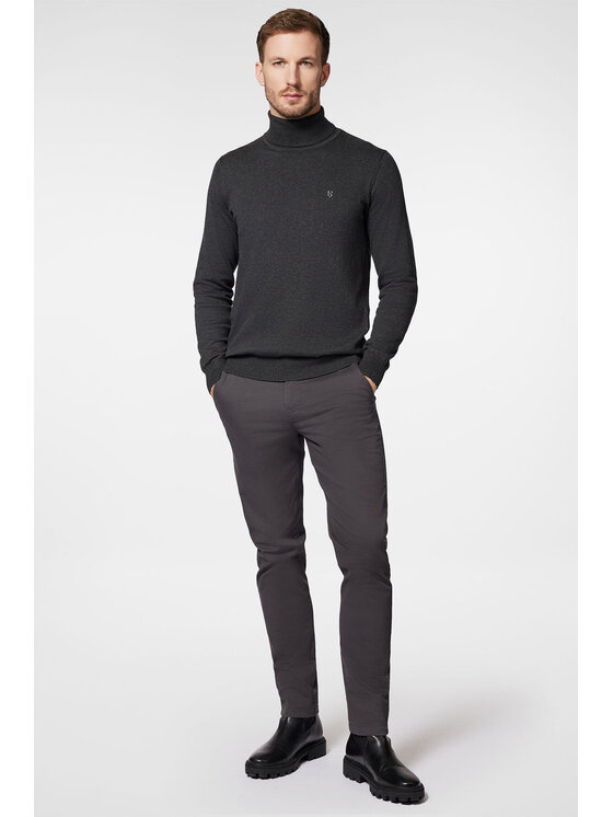 Próchnik Próchnik Chinosy PM2 SP082223000009 Szary Slim Fit