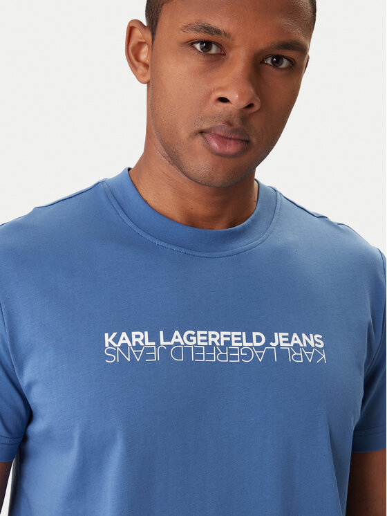 Karl Lagerfeld Jeans Karl Lagerfeld Jeans T-Shirt B1M17063 Modrá Regular Fit