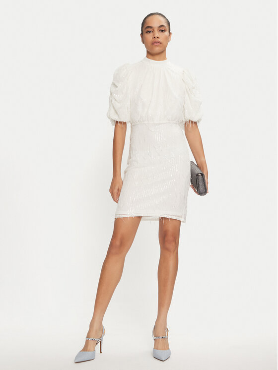 YAS YAS Koktel haljina Elza 26035567 Écru Regular Fit