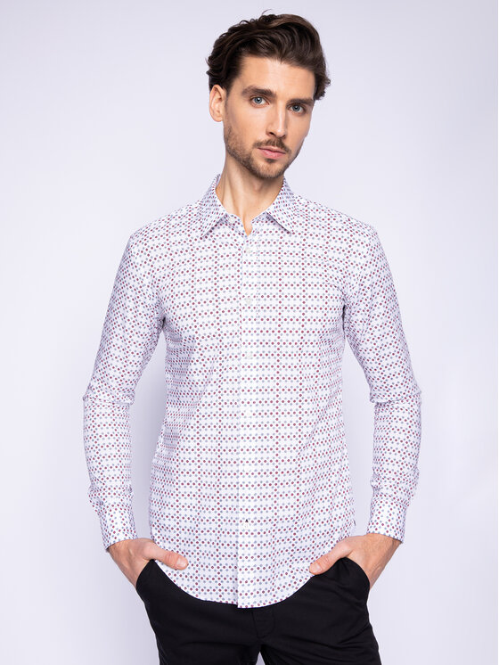 Camicia Ronni_53 50426716 Bianco Slim Fit