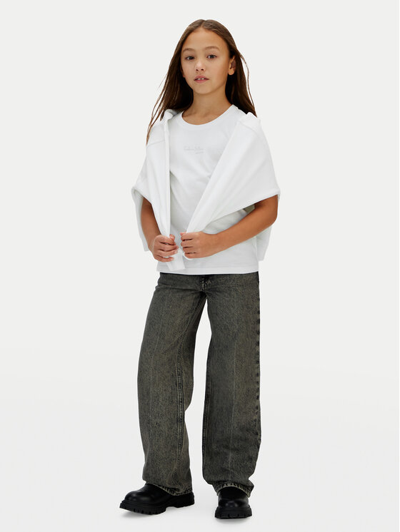 Calvin Klein Jeans Calvin Klein Jeans Tricou Signature IG0IG03061 Alb Regular Fit