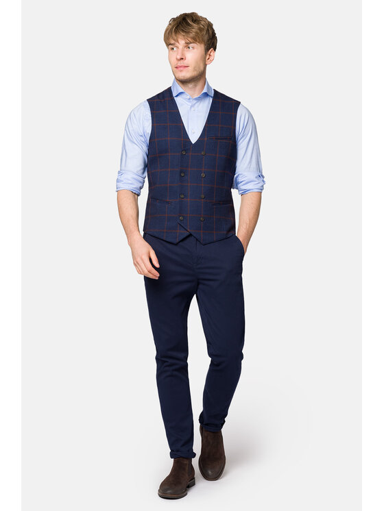 Lancerto Lancerto Kamizelka KA131223000002 Granatowy Slim Fit