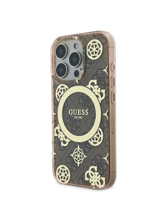 Etui na telefon Guess, Brązowe, Apple iPhone 16 Pro