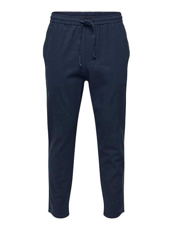 Only & Sons Only & Sons Pantaloni di tessuto 22024966 Blu scuro Tapered Fit