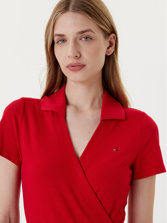 Tommy Hilfiger Tommy Hilfiger Vsakodnevna obleka 1985 WW0WW45733 Rdeča Regular Fit