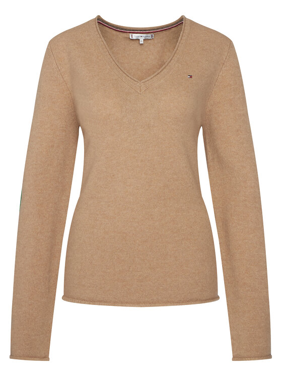 Tommy Hilfiger Tommy Hilfiger Sveter WW0WW43505 Béžová Regular Fit