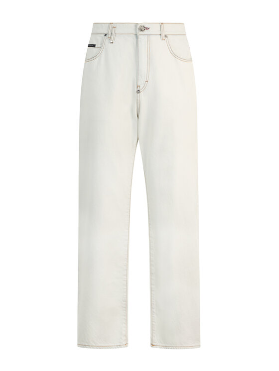 PHILIPP PLEIN PHILIPP PLEIN Jeansy 30582 Bílá Loose Fit