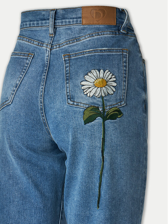 Desigual Desigual Džínsy Aike 24WWDD16 Modrá Straight Fit