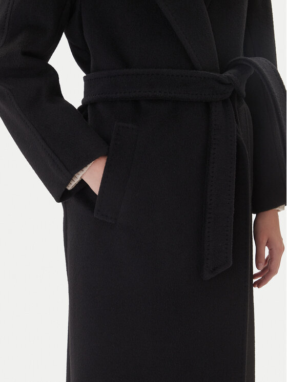 Weekend Max Mara Weekend Max Mara Vlnený kabát Tempera 2525016082 Čierna Regular Fit