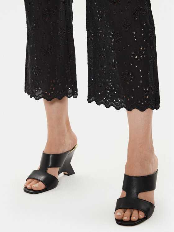 Morgan Morgan Pantaloni di tessuto 241-PBROD Nero Straight Leg