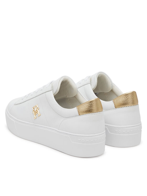 Tommy Hilfiger Tommy Hilfiger Sneakersy Platform Court Sneaker Metallics FW0FW08648 Bílá