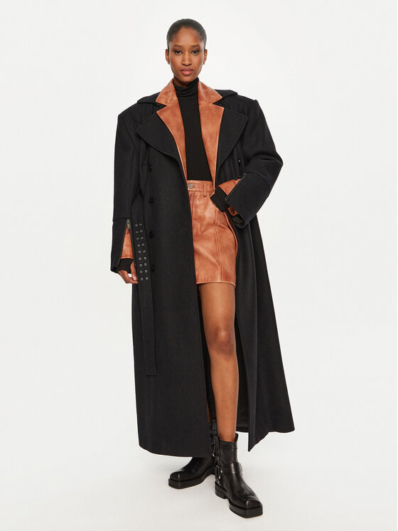 Gestuz Gestuz Cappotto di lana Monali 10909182 Nero Regular Fit