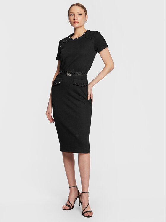 Liu Jo Sport Liu Jo Sport Φόρεμα υφασμάτινο TA3032 JS178 Μαύρο Regular Fit
