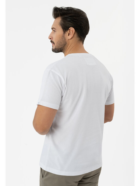 Volcano Volcano T-Shirt TM-FROST Biały Regular Fit
