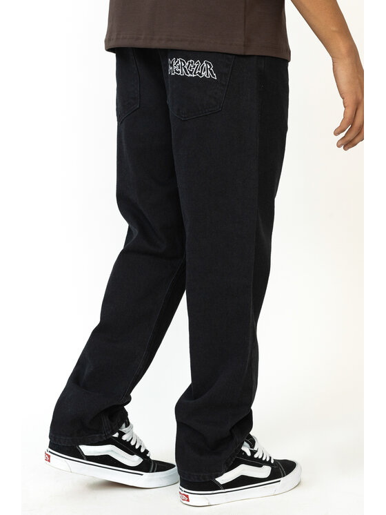 Mercur Mercur Jeansy Throw Up Czarny Baggy Fit