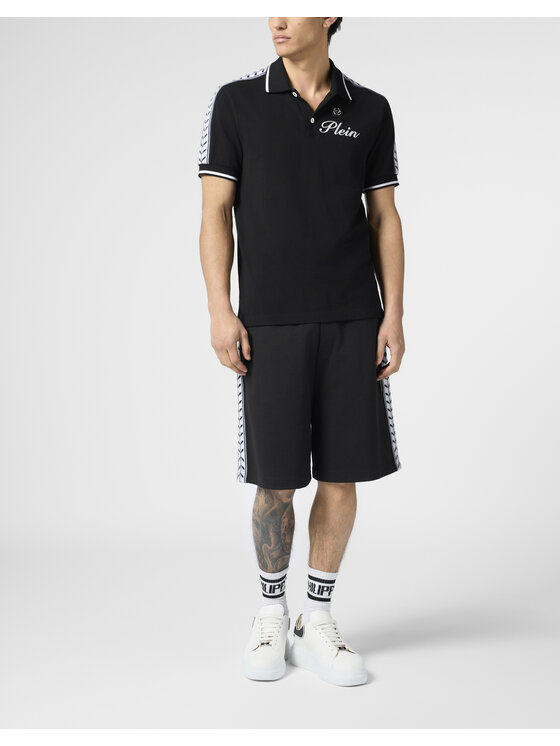 PHILIPP PLEIN PHILIPP PLEIN Polo 30546 Czarny Slim Fit