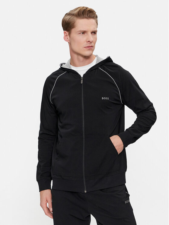 BOSS Boss Pulóver Mix&Match 50515392 Fekete Regular Fit