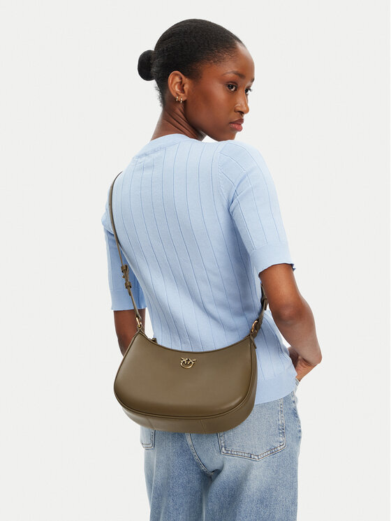 PINKO PINKO Ročna torba Half Moon Mini AI 23-24 PLTT 101523 A11Q Rjava