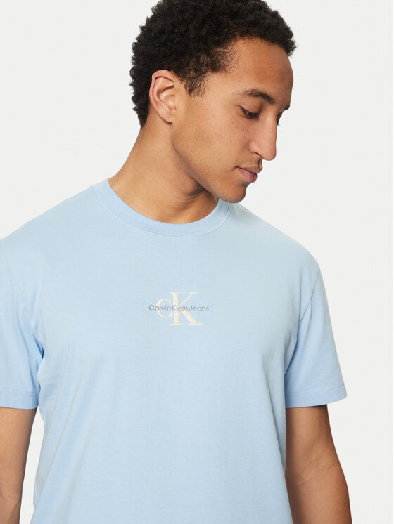 Calvin Klein Jeans Calvin Klein Jeans T-Shirt Monologo J30J325649 Světle modrá Regular Fit
