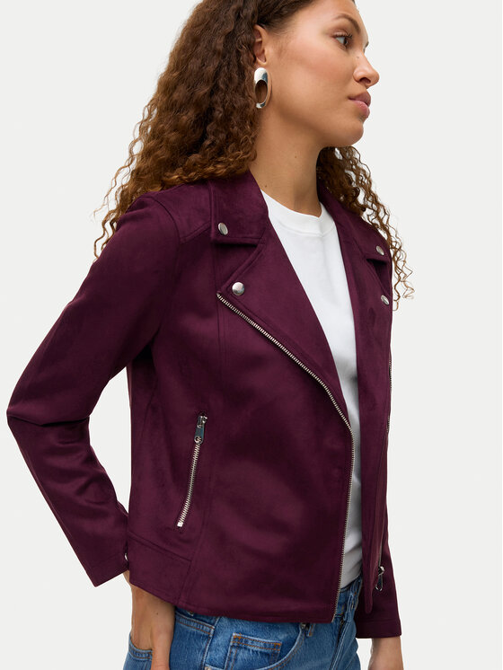 Vero Moda Vero Moda Kurtka z imitacji skóry Jose 10300938 Fioletowy Regular Fit