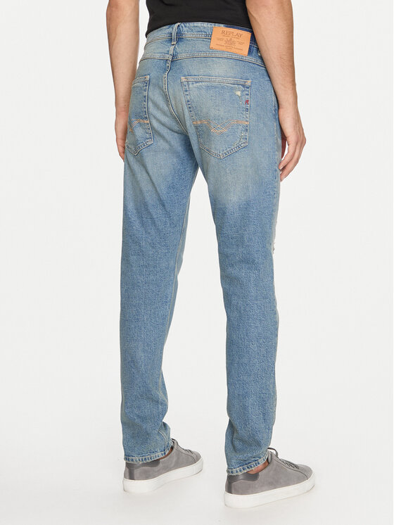 REPLAY Replay Blugi M1008P.000.727744R Albastru Slim Fit