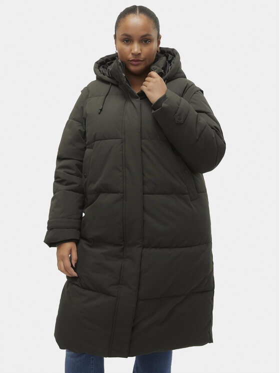 Vero Moda Curve Vero Moda Curve Kurtka zimowa 10301538 Zielony Regular Fit
