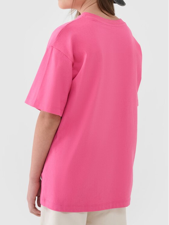 4F 4F T-Shirt 4FJWSS25TTSHF1851-54S Różowy Oversize