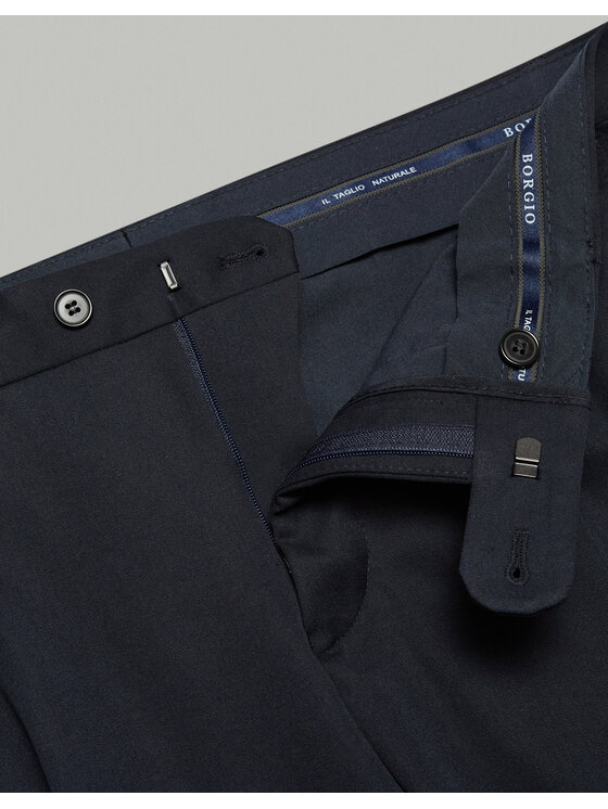 Borgio Borgio Garnitur turro Granatowy Super Slim Fit