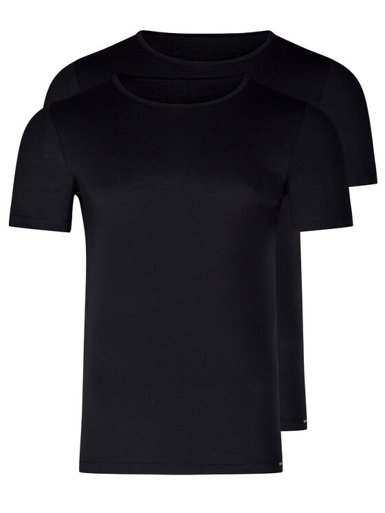 Skiny Skiny Komplet 2 tank topów 86912 Czarny Slim Fit