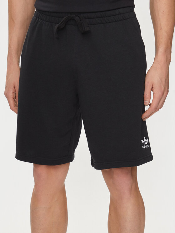 adidas adidas Sportovní kraťasy Essentials+ Made With Hemp Shorts HR8617 Černá Regular Fit
