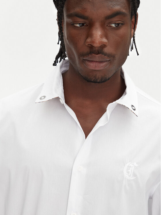Just Cavalli Just Cavalli Πουκάμισο 78OAL2A0 Λευκό Relaxed Fit