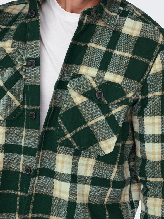Only & Sons Only & Sons Camicia 22026313 Verde Loose Fit