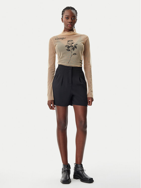 Patrizia Pepe Patrizia Pepe Szövet rövidnadrág 8P0697/A545-K103 Fekete Regular Fit