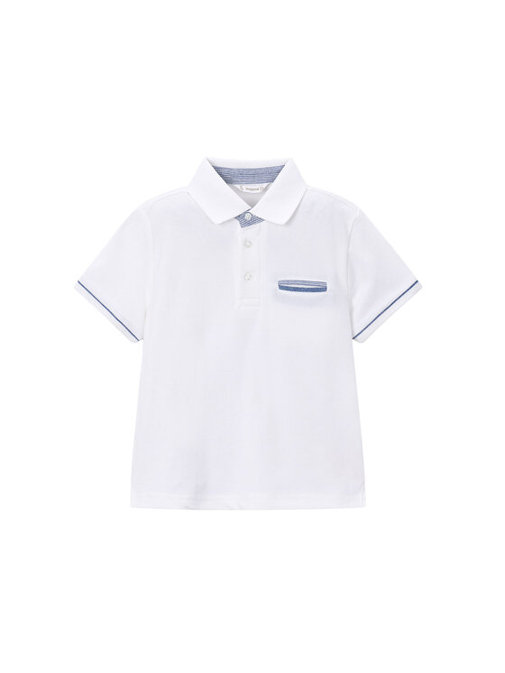 Mayoral Tricou polo 3103 Alb Regular Fit