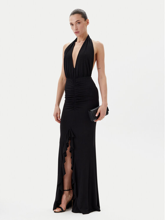 Eleh Eleh Večerní šaty ESS250194 Černá Regular Fit
